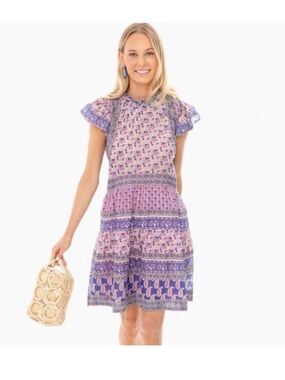 SEA Bianca Dress in mixed floral and paisley print